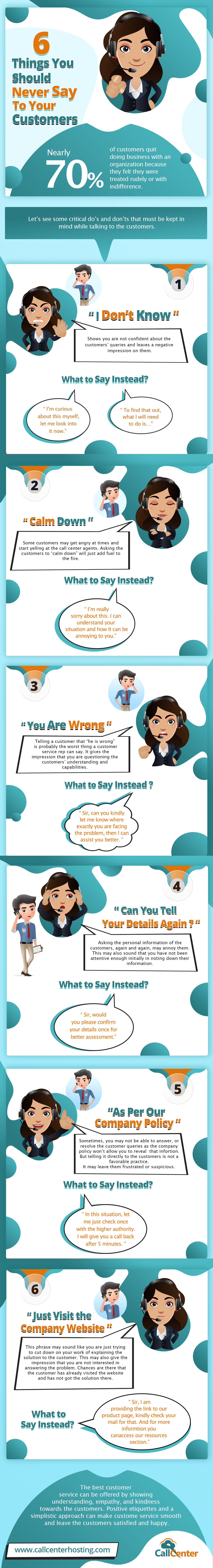 Infographic: Never Say These Things to Your Customers